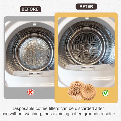Image of 150Pcs Coffee Filters Compatible with Farberware 4 Cup, Percolator Coffee Filters for Presto 6 Cup, Coletti 6Cup, FCP240 Yosemite, Elite Gourmet 6Cup, Unbleached Basket Coffee Filter