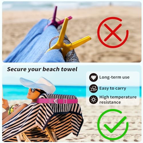 TOOVREN 2-in-1 Travel Belt for Luggage Straps Add a Bag Bungees Suitcase Luggage Strap Over Handle Suitcases Belt for Carry On Bag Adjustable Backpack Attachment Airport Travel Accessories Rose - Thumbnail 5