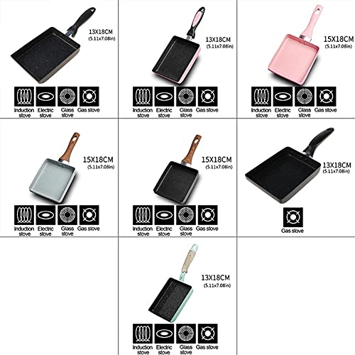 Draagbare rechthoekige pan, Tamagoyaki, non-stick Medische steen, anti-uitbarsting handvat, Japanse stijl kleine pan… - Afbeelding 4