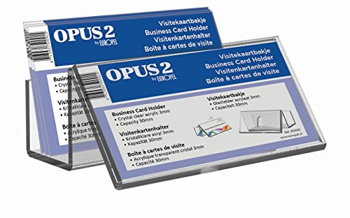 OPUS 2 350091 - Soporte para tarjetas de visita, acrilico Transparente, capacidad 30mm