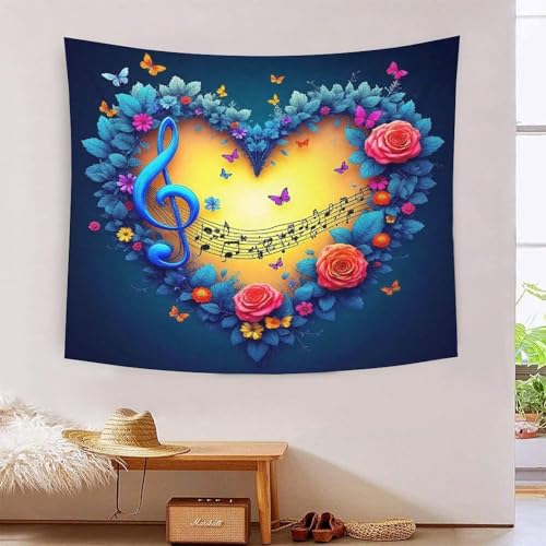 Tenture 3D fleurs d'amour grand format pour décoration esthétique