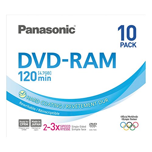 Panasonic 3x speed, 4.7GB, 10 pack DVD-RAM Disc