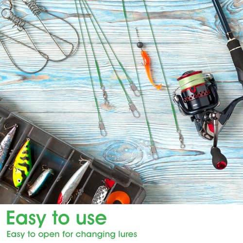 Jeffdad Líderes de Pesca 60 Piezas Nylon Acero Inoxidable Verde miniatura 5