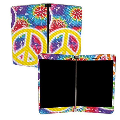 Image of MightySkins Carbon Fiber Skin for Microsoft Surface Duo - Peaceful Explosion | Protective, Durable Textured Carbon Fiber Finish | Easy to Apply | Made in The USA