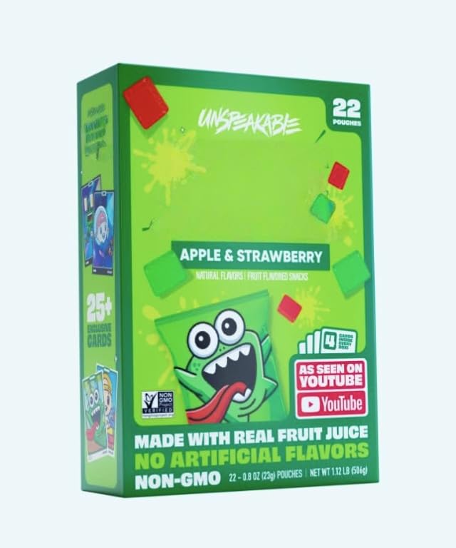 Apple Strawberry Fruit Snacks, 22 Count (1 Pack)
