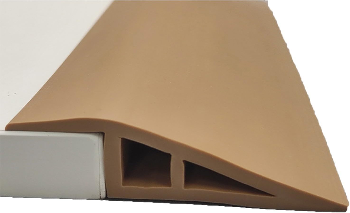 Profilo Transizione Pavimento PVC 2m X 5cm - Autoadesivo Per Dislivelli 5-10mm - Colore Legno Chiaro