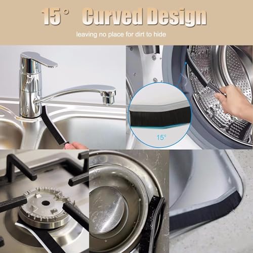 2Pcs Gap Cleaning Brush, Hard Bristle Brush for Cleaning, Crevice Cleaning Tool Multifunctional Brushes for Household Use, for Shutter Door Window Track Kitchen and The Dead Corners of Bathroom Tiles - Image 5