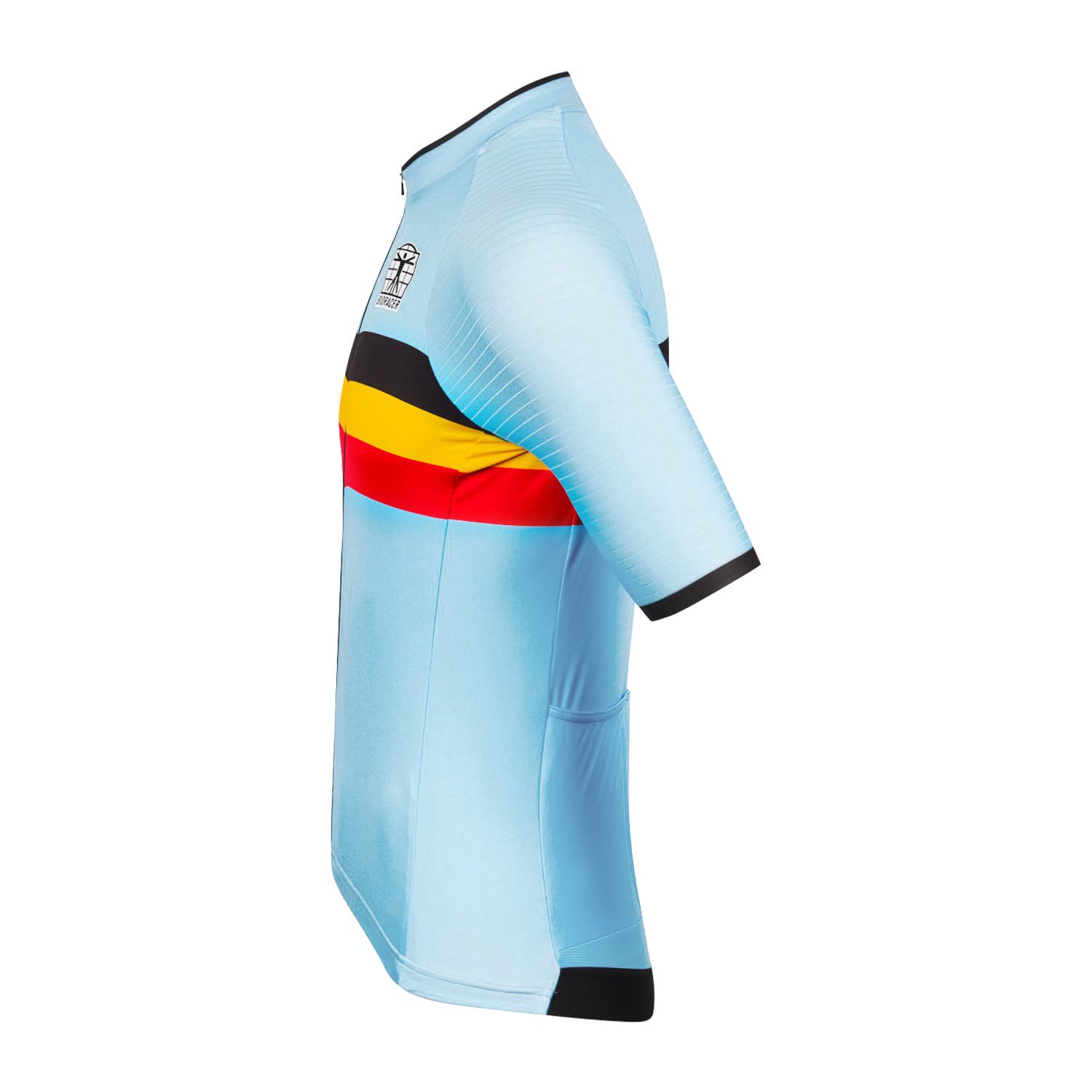 Bioracer Official Belgian Cycling Icon Classic Radsporttrikot Sommer für Herren, Blau Team Belgium, Kurzarm, enganliegende Passform, Größe XS