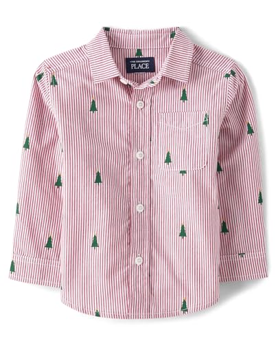 The Children's Place Baby-Boys and Toddler Poplin Long Sleeve But...
