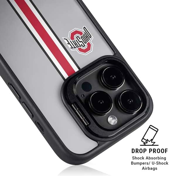 Skinit Kickstand Phone Case Compatible with iPhone 14 Pro Max - Officially Licensed Ohio State University Buckeyes Design