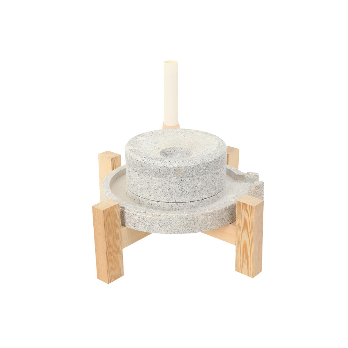 Handgemachte Steinmühle Manuell Steinmahlwerk Kleiner Gewürzzerkleinerer Hause Kaffee Bohnen Retro Mühle Ornamente Mit Holzrahmen Für Getreide, Bohnen Und Gerste