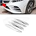 CHENGQIAN Lampada Grille Trim, Spoiler per Auto Paraurti Anteriore Cromato Copertura Antinebbia 4Pcs per Mercedes Benz Classe C C200 C260 W205 2019+