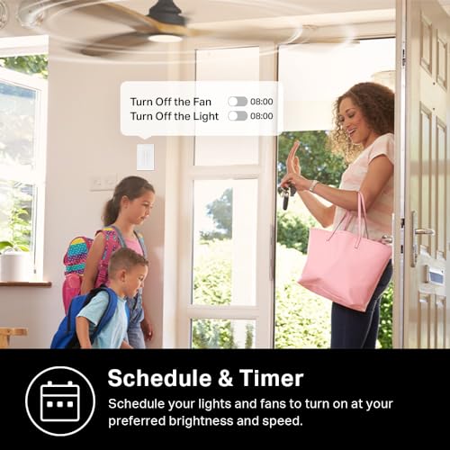 Kasa Smart Ceiling Fan Control & Dimmer Switch, KS240, Single Pole - image 5