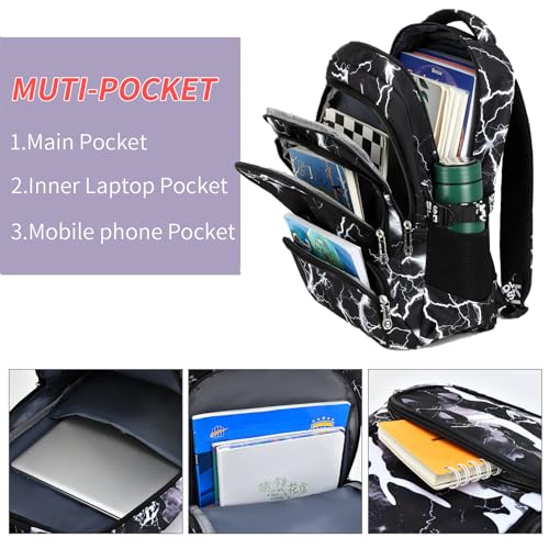 Image of Ladyzone Camo School Backpack Lunch Box Set Lightweight Schoolbag Travel Camp Outdoor Daypack