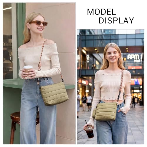 Image of ACUARIO Crossbody Bags for Women - Puffy Tote Bag Purse for Work, Travel, Shoulder Handbag with Small Wallet