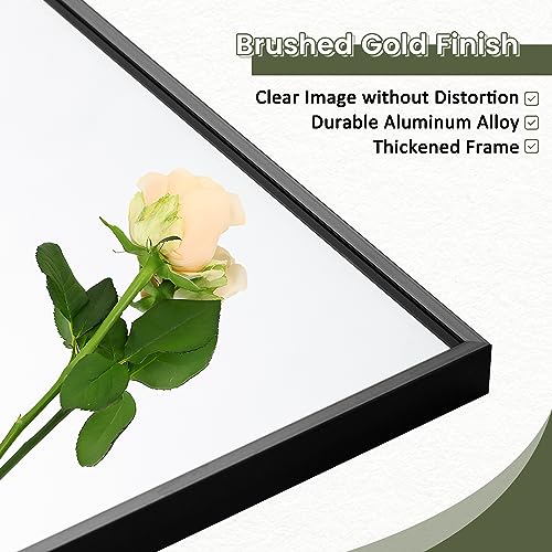 Nicbex MIRROR_56X19BLACK (RECTANGULAR) Full Length Mirror With Stand, 56 Inchx19 Inch Aluminum Alloy Frame Floor Mirror thumb #3