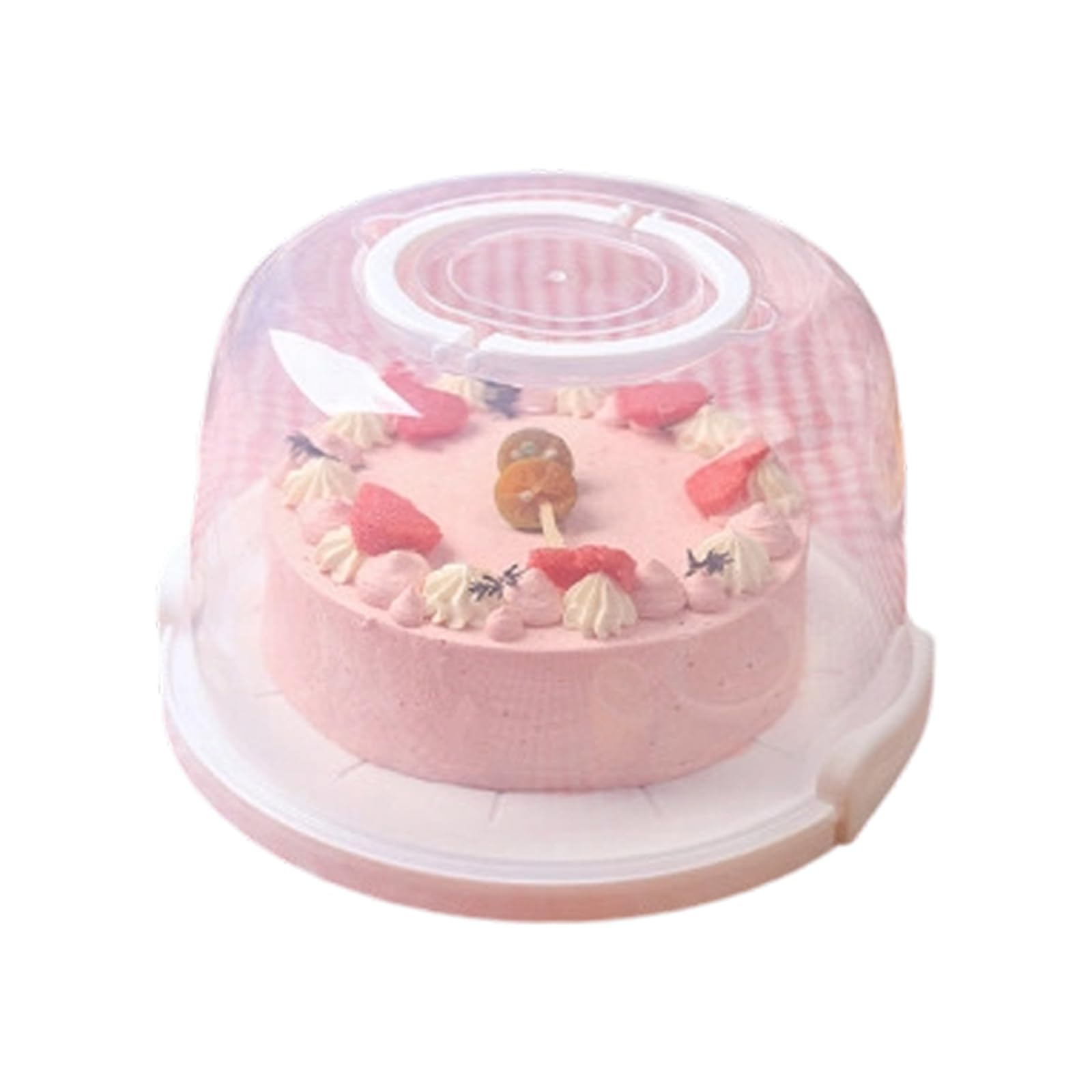 Msioytog Dessert Box with Carrying Handle Storage Container with Cover for Cakes Cookie and Snacks Portable Cake Storage Container