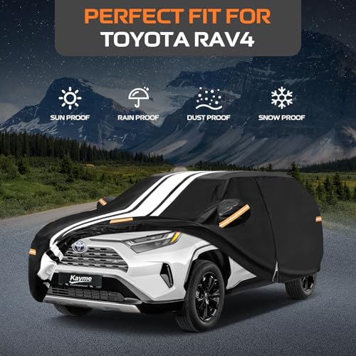 Image of Kayme Toyota RAV4 Car Cover Waterproof All Weather for Automobiles