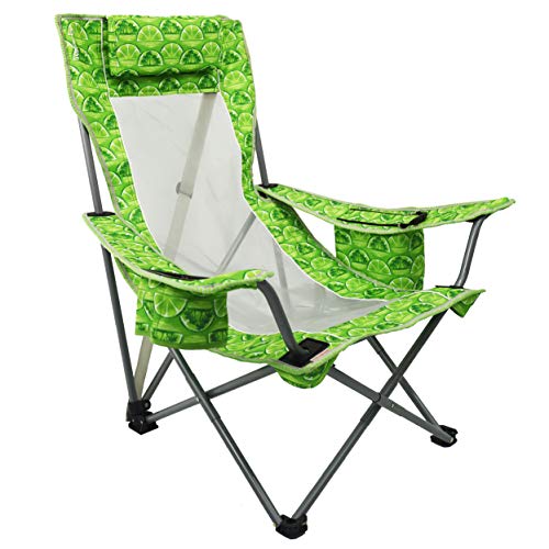 Kijaro Coast Beach Sling Chair, One Size, Key West Lime Green - Journey Print #TOP3