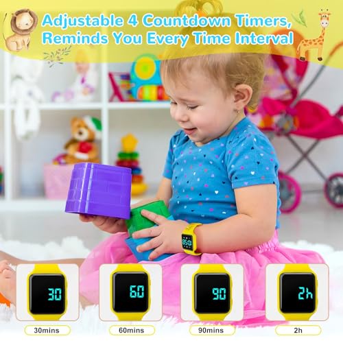 Image of Potty Training Watch for Toddlers with Countdown, Magnetic Charging, Flashing Lights, Fun Music or Vibration Alerts - Waterproof Interactive Toilet Training Reminder for Boys & Girls Ages 2-9
