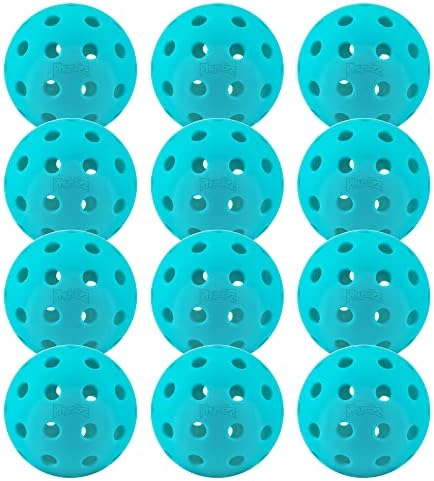 PHYSIZZ Pickleballs Pickleball Balls | Outdoor or Indoor Pickle Ball Set | USAPA Approve Pickleball (12 Blue Outdoor Balls)