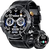 OUKITEL Smartwatch für Herren, 1,52 Zoll HD Smartwatch mit Bluetooth-Anruf, 120 + Sportmodus, Sportuhr zur Überwachung von Herzfrequenz, Schrittzähler, Schlaf, wasserdicht, Militär-Smartwatch für