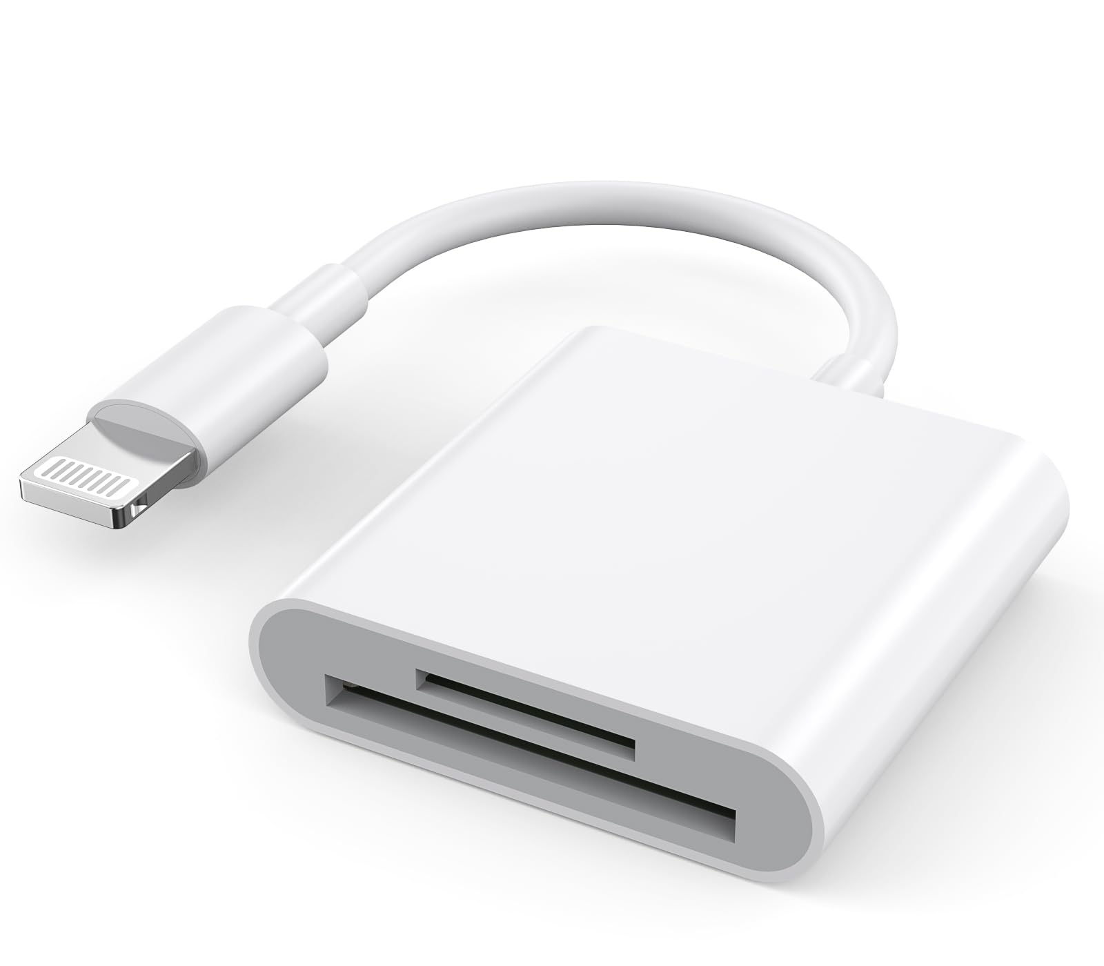 Sd Card Reader for iPhone iPad Camera,[Apple MFi Certified] Dual Slot Lightning to SD/TF Card Camera Memory Card Reader Adapter for iPhone 14/13/12/11/X/XS/XR/8/7 iPad,Quickly Transfer Photos Videos