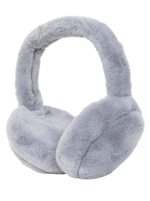 w+ Women's Winter Outdoor Wear Ear Muffs/Warmer for Kids and Adults, Ideal Head/Hair Accessory for winters (Grey)-picture-6