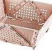 IEUDNS Folding Basket Foldable Drain Basket 23x20cm Desktop Organizer Box Crates for Kitchen Livingroom Office, Pink