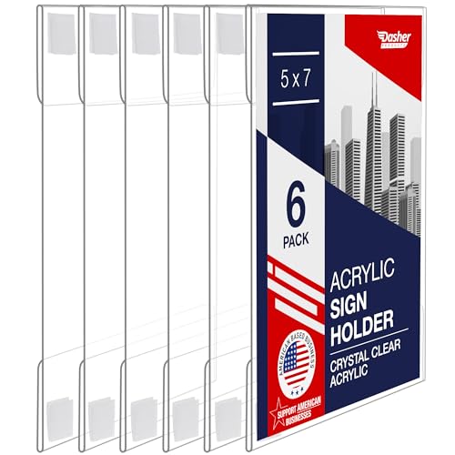 Wall Mount Acrylic Sign Holder - 5 x 7 Inches