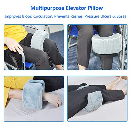 Foot Elevation Pillow Ankle Support Foot Elevator Cushion Pillows Foam Foot Heel Elevator Wedge Medical Ankle Rest Protector Sleeping Surgery Recovery for Preventing Bed Sore and Ulcers - Thumbnail 3