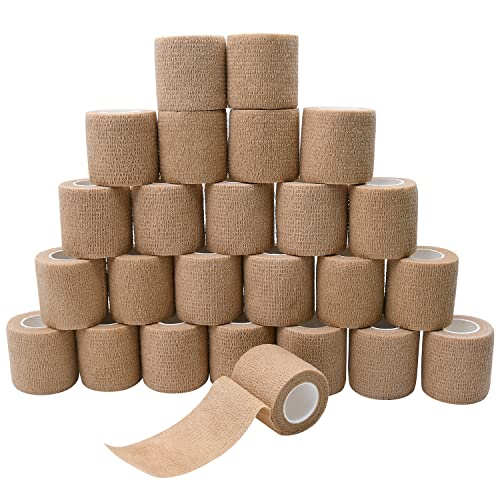 Image of 6pcs 2in Self Adhesive Bandage Wraps, Vet Wraps, 12 Colors to Choose, 5 Yard Self Adherent Wraps for Sports, Wrist, Ankle and Swelling