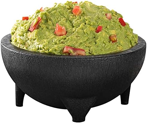 Restaurantware-56 Ounce Salsa Bowl, 1 3-Legged Design Molcajete Bowl - Microwavable, Dishwashable, Black Plastic Salsa Container, Shatterproof, For Sauces, Guacamole, and Cheese Dip
