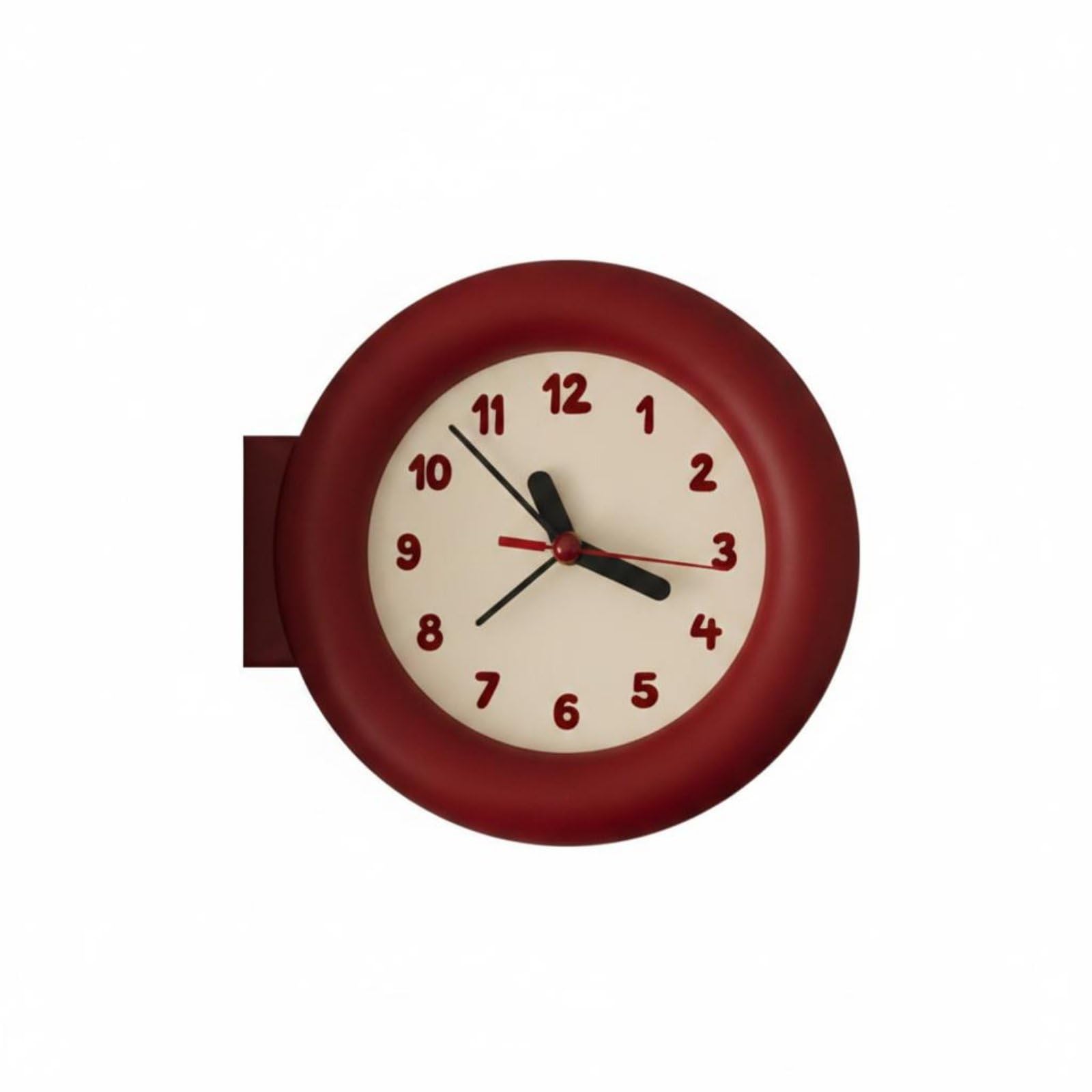 Qianly Reloj de Pared de Esquina Doble Cara Redondo Reloj Decorativo Colgante Reloj Acrílico con Cubierta de Resina Centro Visual y Funcional Adecuado para