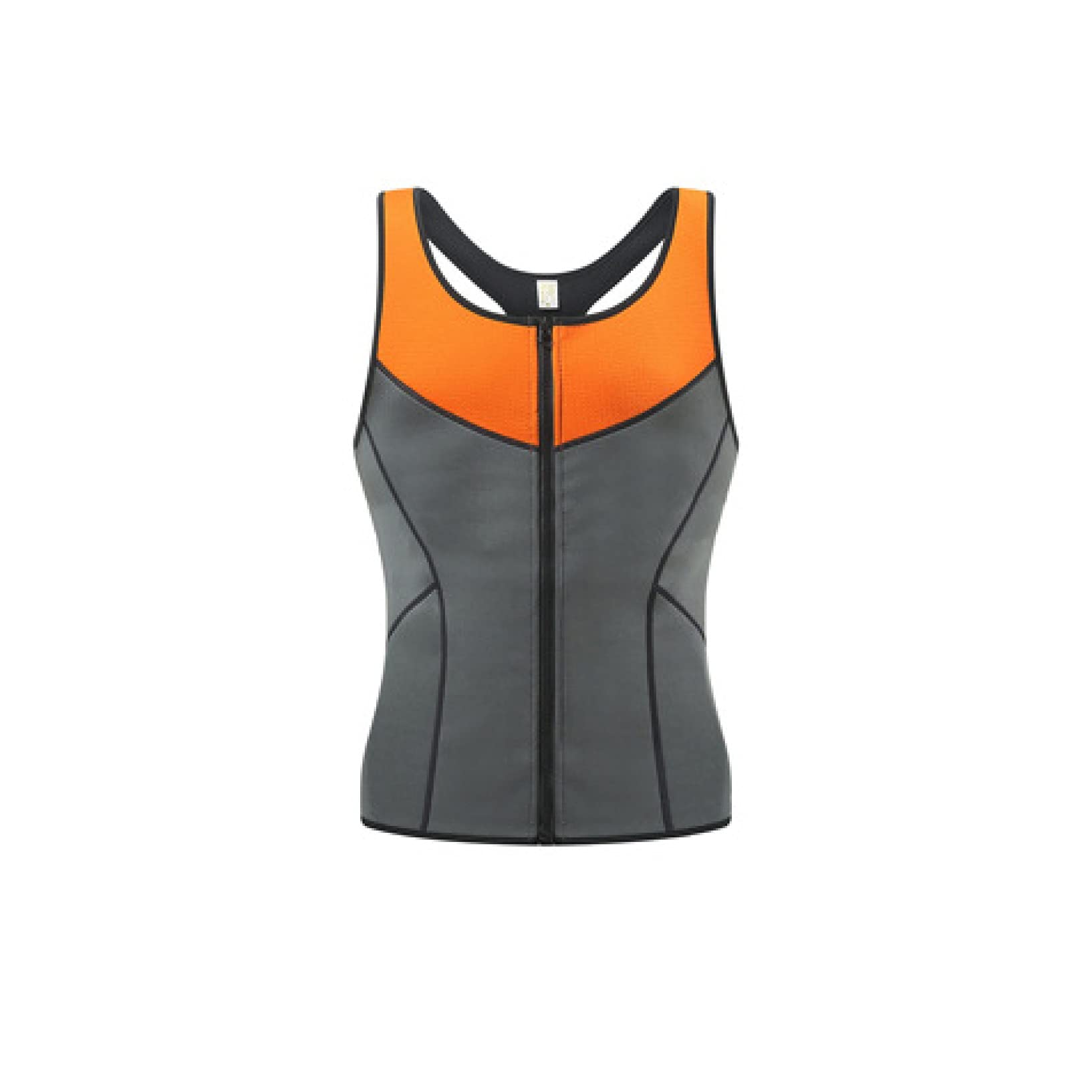 Herren-saunaanzü zum abnehmen, ärmellos, wärmeeinschluss, Kompressions-Tanktops, reißverschluss, bauchfettverbrenner, Body Shaper für das fitnessstudio