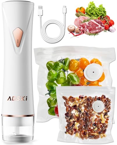 Compact Vacuum Sealer for Food Sealer: Handheld Portable Vacuum Sealer Machine for Food Storage, Rechargeable Food Vacuum Sealing for Kitchen Travel Fridge Meal Prep, Gifts for Mom, Wife, Chef & Home
