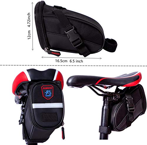 Image of Saddle Bag Bike Repair Tool Kits - Bicycle Tool Set with Bicycle Seat Packs and Bike Multi Function Tool Chain Tool Bike Tire Tool. 6 Month Warranty