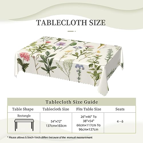 Nappe imperméable aquarelle rectangulaire lavable intérieur extérieur 137x183
