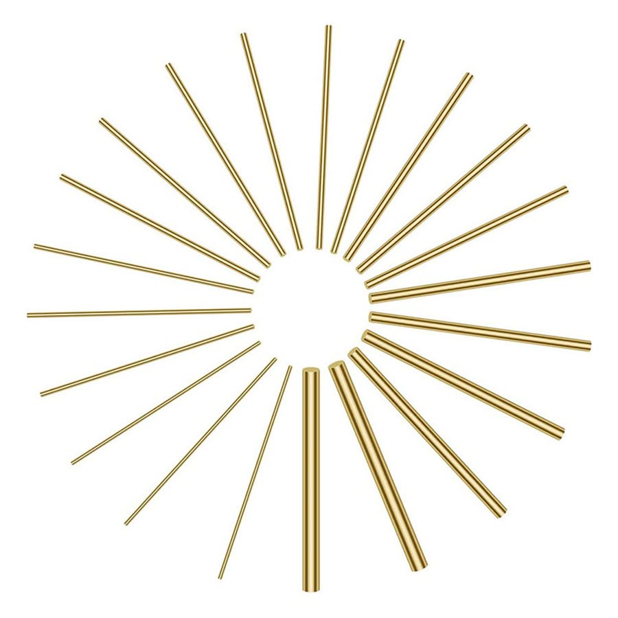 2PCS 50CM Long 2-15MM Hardware Brass Round Bar Rod for DIY Knife Handle Material Circular Wire Tube Lathe Tool Metal Rods (2PCS/ 14MMX50CM)