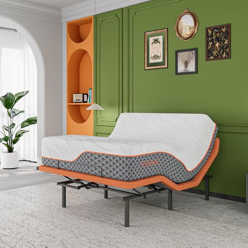Image of ESHINE Queen Adjustable Bed Frame 14 inch Hybrid Mattress with Massage | Bed Base, Smart APP, Pillow-Tilt, Zero Gravity, Full-Body Massage, 319 Spring System, Dual USB, Under-Bed Light, 5000