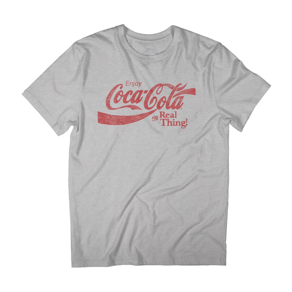 Coca-Cola Men's Heather Grey Coca Cola The Real Thing T-Shirt, S