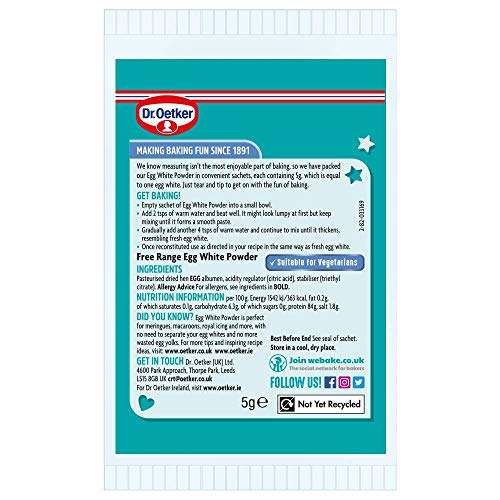 Dr Oetker Egg White Powder Sachet 4x5g