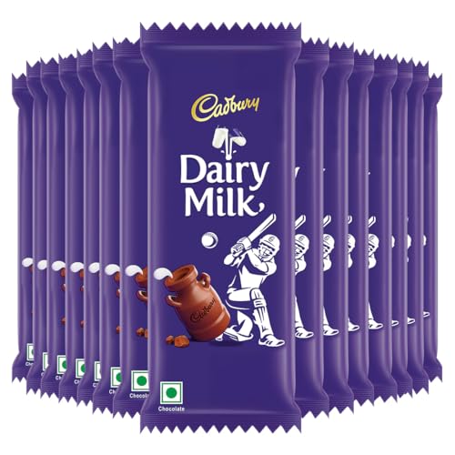 Cadbury Dairy Milk Chocolate Bar, 52 G Maha Pack (Pack Of 15), 825 Grams
