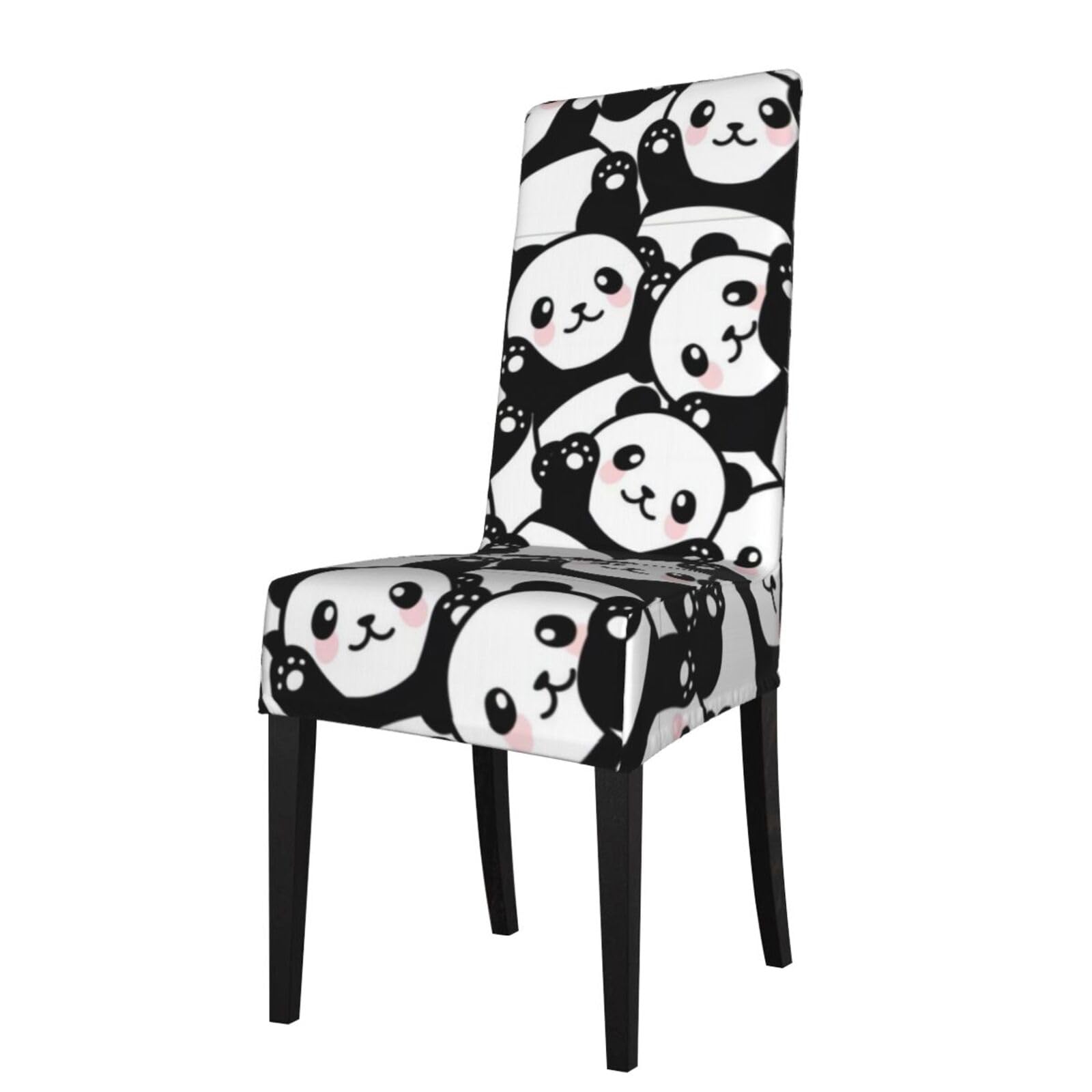 YYHWHJDE Panda Prints Protection Cover for Dining Chair – Stretchable Slipcovers for a Refreshing Dining Room Makeover