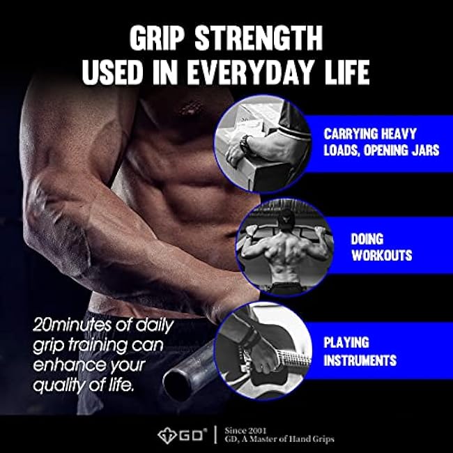 GD Iron Grip 70 Hand Grip Strengthener (Adjustable Hand Grip) Wrist and Forearm Strength Trainer Hand Strengthner