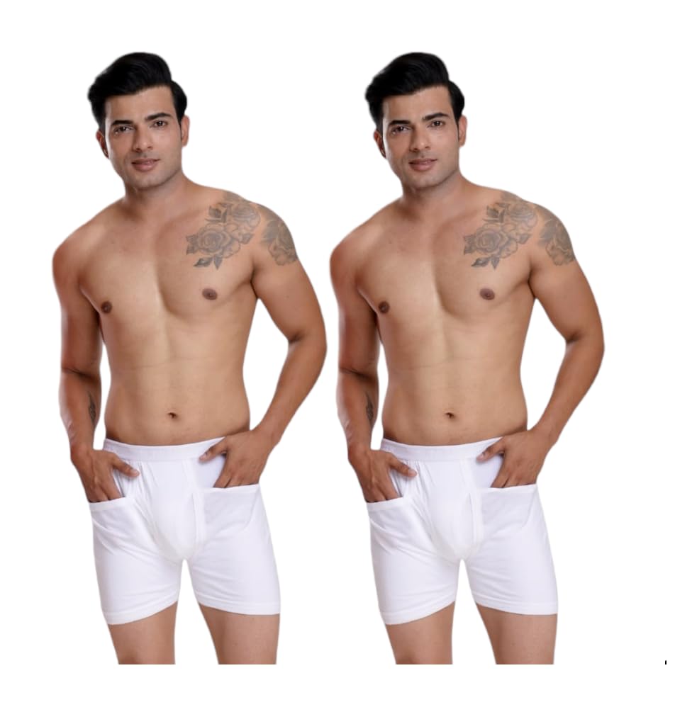 smv Men's Trunks White with Pocket_Rib | 100% Cotton Single Rib Combo Pack-picture-41