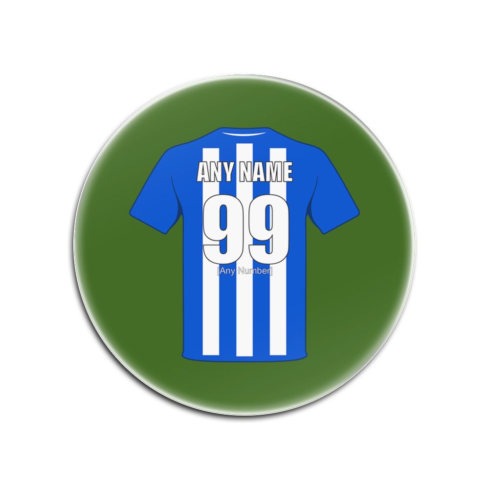 UNIGIFT Personalised Gift - Wigan Athletic Glass Round Coasters (Football Club Design Theme, Colour Options) - Any Name/Message on Your Unique Mat Pad - The Latics