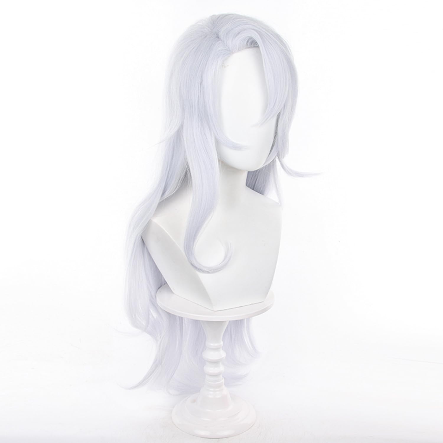 Silver White Female Cosplay Wig Long Wavy with Bangs Hairs Perfect for Women Halloween Cos Anime Party Replacement Wigs - Image 4