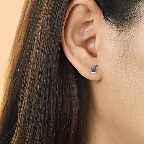 Boma Jewelry Sterling Silver Sitting Cat Stud Earrings - Image 3