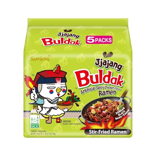 Image of Samyang Jjajang Flavor Buldak Ramen Pack of 5